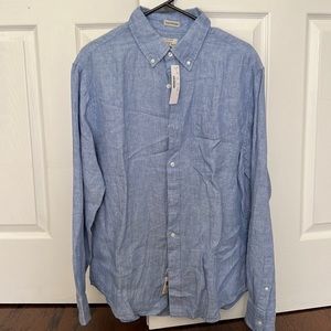 Mens linen button down